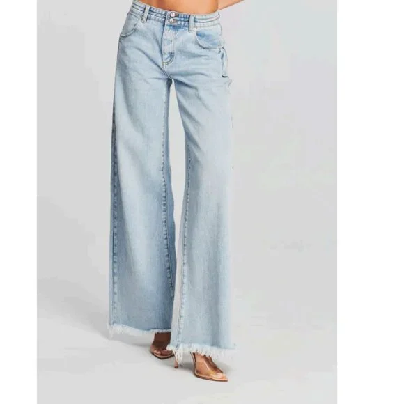 Retrofête Lorena Wide Leg Jean Light Blue Size 23/Waist 26.5